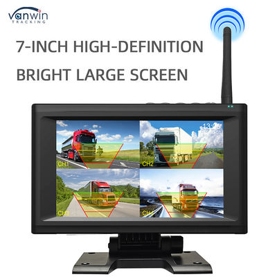 7 Inch Wireless IPS Screen Car Monitor Kit With 4 Solar Cameras Easy Install Night View BSD Security System Car Reversing Aid