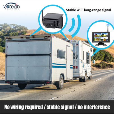 7 Inch Wireless IPS Screen Car Monitor Kit With 4 Solar Cameras Easy Install Night View BSD Security System Car Reversing Aid