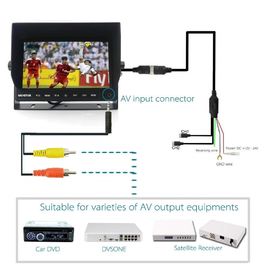 Truck Back Up Reversing Camera Kit 2.4G Wireless 7 Inches Car Monitor