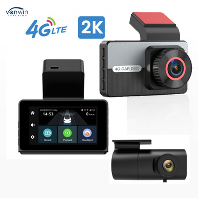Advanced 2K 4G SIM Card Dual Lens GPS Dash Camera Night Vision WDR Loop Recording Functions Compatible Smart VW Cars Android IPS