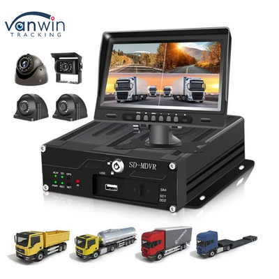 4G WiFi GPS Vehicle MDVR Recorder 4 Channel 1080P HD Truck DVR with Night Vision Motion Detection Real-Time Tracking