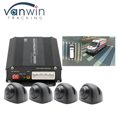 Real HD 3D Car 360 Surround Bird View Avm System 4x180 Degree Cameras