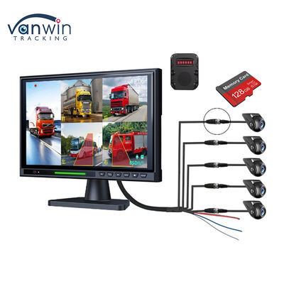 10.1" Touch Screen IPS BSD 5CH Split Car Rear View Monitor DVR AHD 1080P Reverse Parking Backup Camera Kit For RV Bus Truck