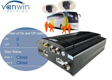 3G Flowing Statistics Bus Passenger Counter System Anti-Vibration With Door sensor trigger