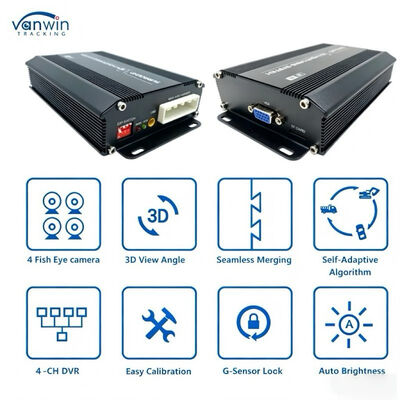3D Ultra HD 1080P 360° Bird's Eye View Camera, Car Truck Panoramic Surround View Parking System with Reverse Safety Prompt