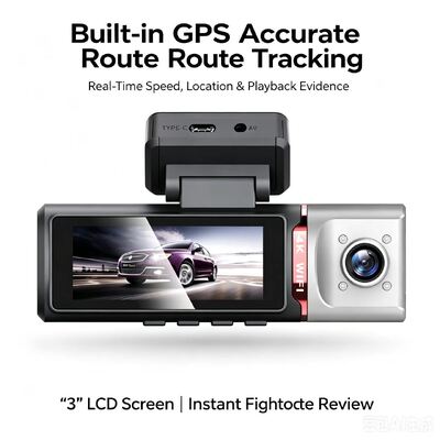 3‑Channels AI 4G Dash Camera 4K Front, ADAS & DMS, GPS Tracking, 24/7 Parking Monitor