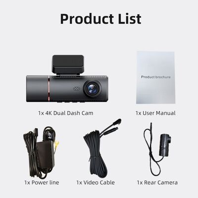 4K Advanced Assisted Driving Dashcam GPS ADAS DMS With WIFI Support For Parking Monitoring