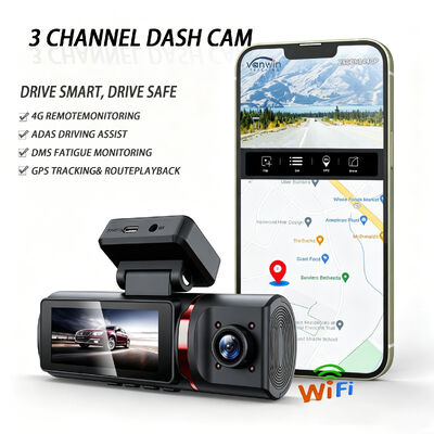 4K Advanced Assisted Driving Dashcam GPS ADAS DMS With WIFI Support For Parking Monitoring