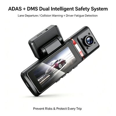 4K Advanced Assisted Driving Dashcam GPS ADAS DMS With WIFI Support For Parking Monitoring