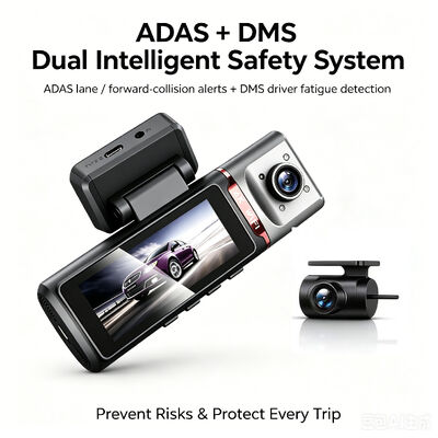 3 Channel HD DVR Dash Cam 4G 4K Front 1080P Cabin Rear GPS Tracking ADAS DMS 24/7 Parking Monitor for Fleet Safety