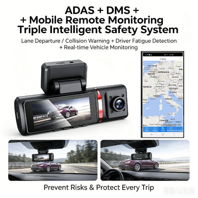 3 Channel HD DVR Dash Cam 4G 4K Front 1080P Cabin Rear GPS Tracking ADAS DMS 24/7 Parking Monitor for Fleet Safety