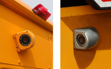 Yellow Metal Waterproof CCTV Surveillance Camera CCD 700TVL Side View For Bus / Truck