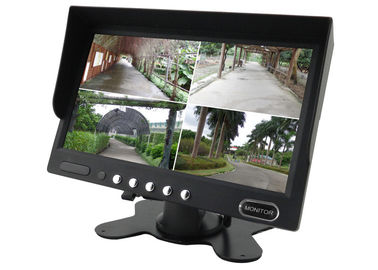 7 Inch Widescreen LCD Monitor 4ch DVR with stand mount and quad images for Van / Truck