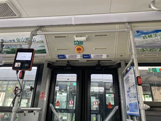 Public Bus people counter counting ON/OFF  Bus flowing statistics system