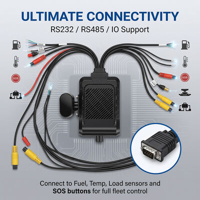 4G LTE AI Fleet Safety Dashcam System with GPS WiFi Tracker and Car Blackbox