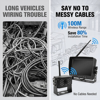 Digital Wireless Backup Camera System 9" Touchscreen Monitor Zero Delay Extra Long Range Signal Kit for Travel Trailer Motorhome
