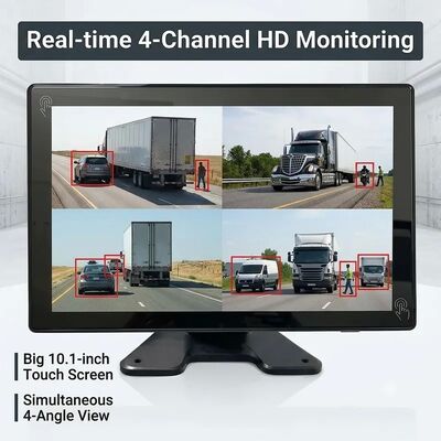 4CH AI BSD Forklift Safety Monitoring System 1080P Camera/display and LED Alarm Light/suitable for Heavy Machinery