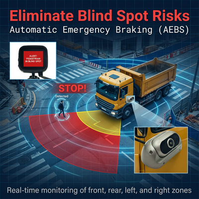 4G Mobile DVR Kit with AI Monitoring and Active Braking AEBS System for Trucks