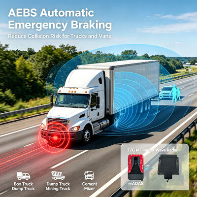 4G Vehicle CCTV DVR With Built-In AEBS Automatic Emergency Braking System ADAS+DSM+BSD Active Safety For Trucks & Buses