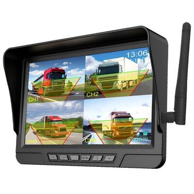 Wireless 2‑Channel Plug‑and‑Play Tractor Camera Kit – 7" IP68 Monitor with Night Vision BSD and Vibration‑Resistant Design