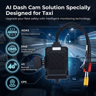 4 Channel AI Fleet Dash Cam 1080P ADAS DMS MDVR System with 4G GPS WiFi for Cars Taxis Trucks Buses