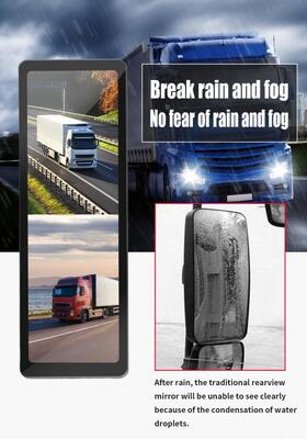 Truck Blind Spot Camera System 1080P Dual Lens Side View Camera 18.88 Inch Monitor for Semi Truck Trailer Commercial Vehicle