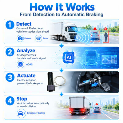 5G/4G Connected Fleet Telematics System: AI MDVR Dashcam Recorder with 77GHz Radar AEBS Digital Brake Motor ADAS DMS Alarm