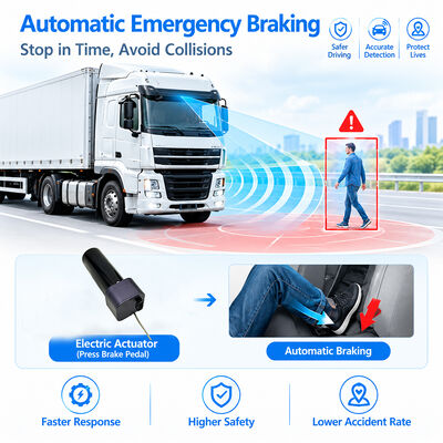 5G/4G Connected Fleet Telematics System: AI MDVR Dashcam Recorder with 77GHz Radar AEBS Digital Brake Motor ADAS DMS Alarm