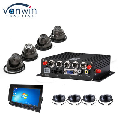 4 Channel Mobile DVR  with GPS Tracker and 1080P Car Camera for Bus Security System