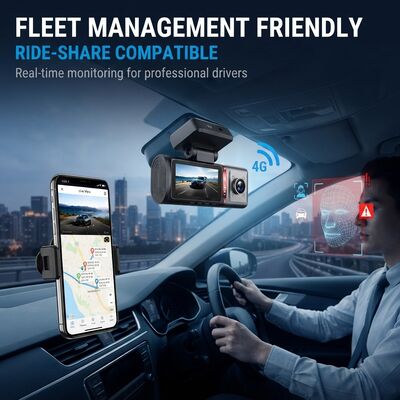 3 Channel 4K Dash Cam Front Rear Inside with 4G Remote Monitoring DMS ADAS GPS Fleet Management Vehicle DVR