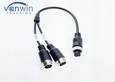 Aviation Adapter Cable dual 4 Pin Male To 6 Pin Female Connector For 2 Cameras