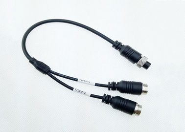 Aviation Adapter Cable dual 4 Pin Male To 6 Pin Female Connector For 2 Cameras