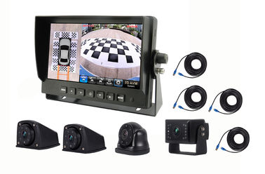 IPS HD Car Tft Lcd Monitor 7 Inches 360° Around Bird View Cameras System 12~24V