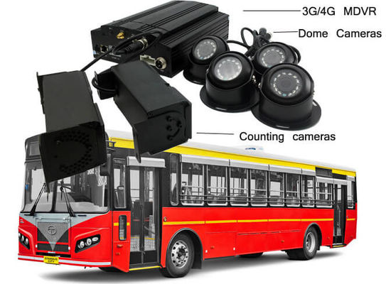 720P 4 CCTV Binocular Cameras VPC Mobile DVR For 23 Passenger Bus