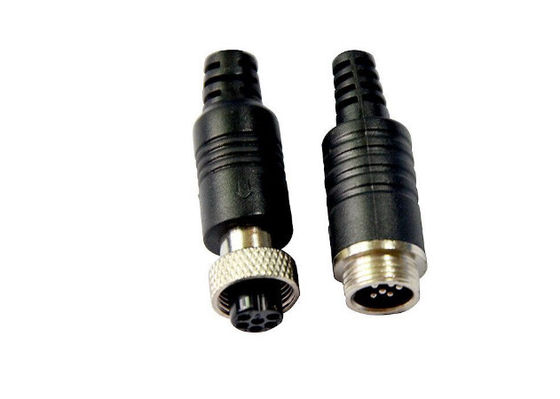 Aviation M12 6Pin Plug Extension Cable For Streamax IPC Cameras