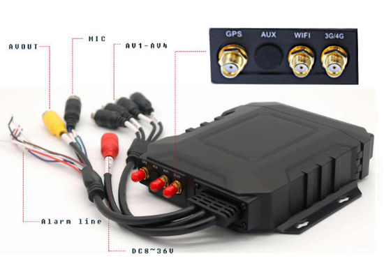 4CH 1080p Car Waterproof 3G Mobile Dvr H.264 With SSD