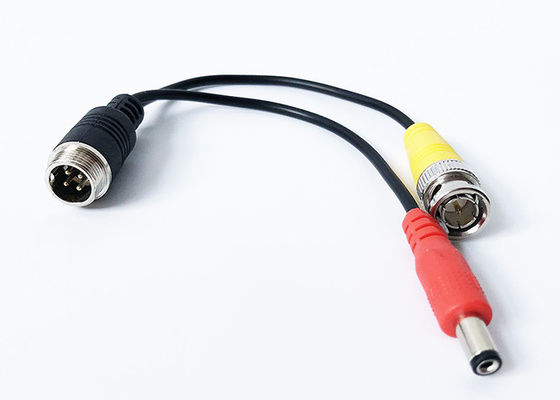MDVR 4 Pin Male To BNC Male DC Cable 23cm Length For Car Camera