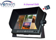 Car 7 inches 4CH TFT LCD Monitor DVR recording Quad Image With support 32G