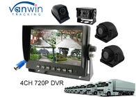 7'' Quad AHD DVR TFT Car Monitor Support 4PCS 720P Cameras HDD Recording