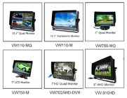 Quad Split Car TFT LCD Monitor 4 Channels With Built - In DVR Video Recording