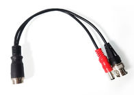 DVR Accessories 4pin aviation M12 male to BNC male+DC male adapter for backup camera system