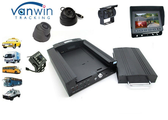 4G Mobile AHD Recorder 1080P / 720P Car DVR Black Box GPS with 4CH Camera