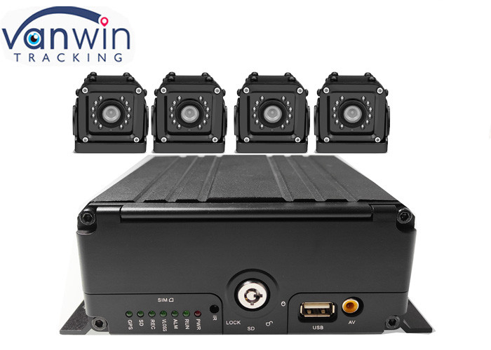 4ch 4G GPS WIFI H.265 HDD mobile car recorder dvr For Vehicles Fleet Management