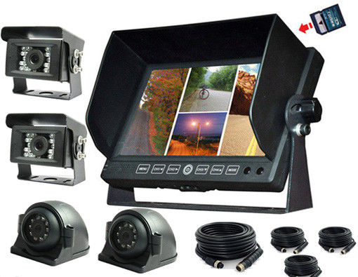7 Inch LCD Security TFT Car Monitor with 4 channel AV inputs, 32GB SD card storage