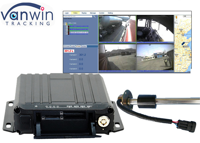 1080P 4G Live Video Streaming Dual SD Card Mobile DVR Fleet Management Fuel Monitoring