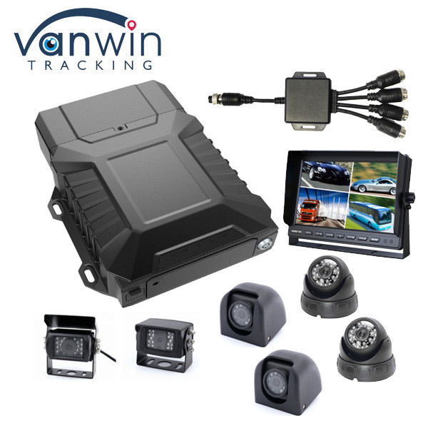 4G Mobile NVR 1080P AHD Car DVR 8CH HDD+SD Card WIFI GPS with IP Cameras