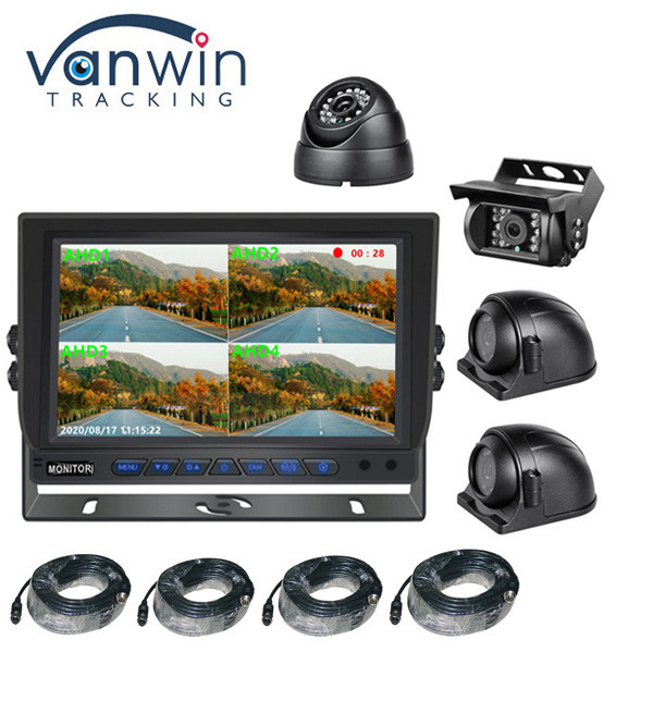9inch AHD Car HD Screen Bus Security Ahd 960P Quad View Car Monitor For Truck Trailer