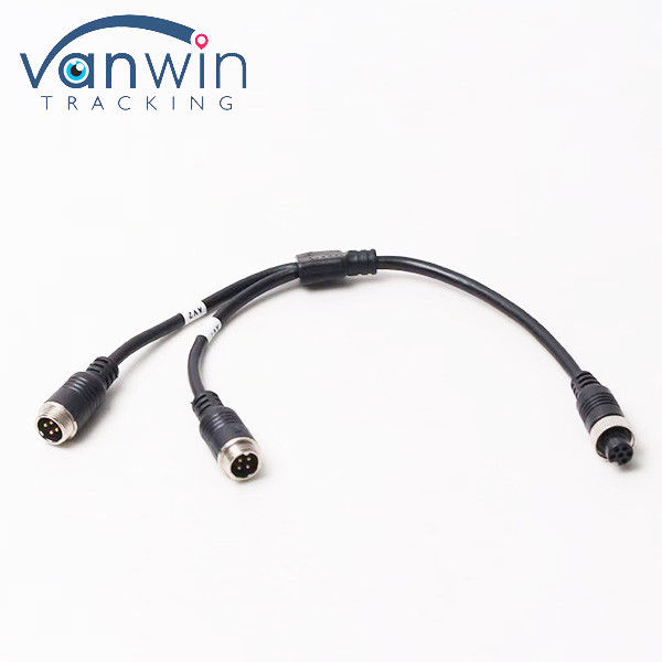 6-Pin Aviation Female To Dual 4P Male Aviation Adapter Cable For Vehicle Security System