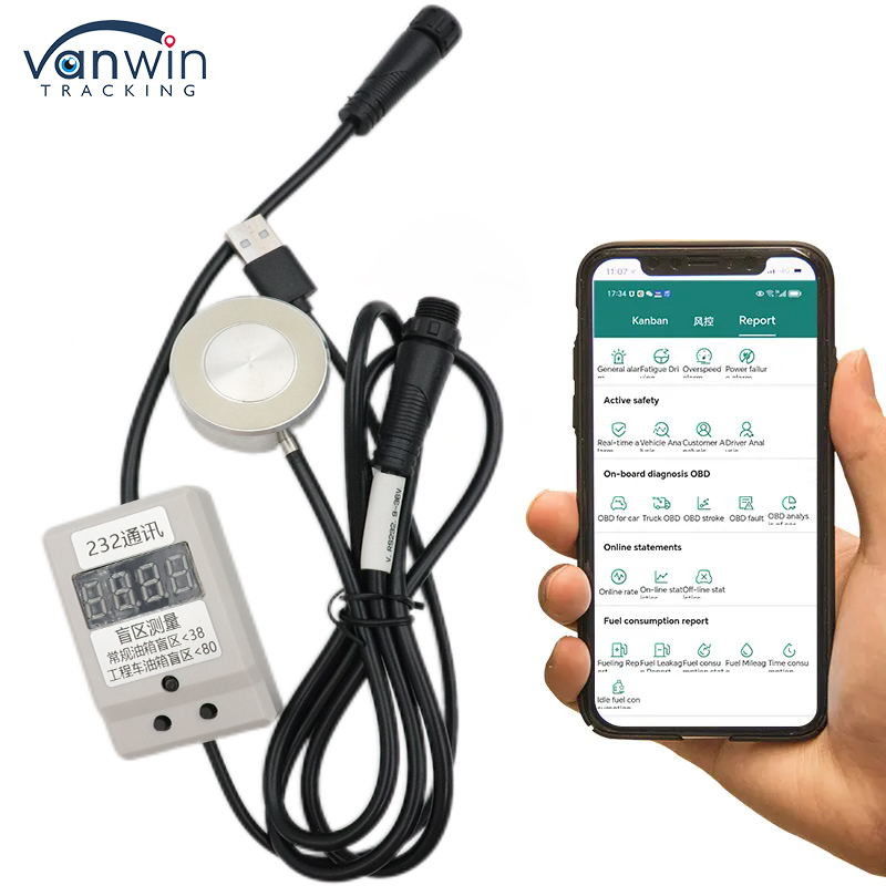 Truck Fuel Monitor Global Positioning System Tracker Fuel Tank Level Sensor Fuel Level Temperature Sensor