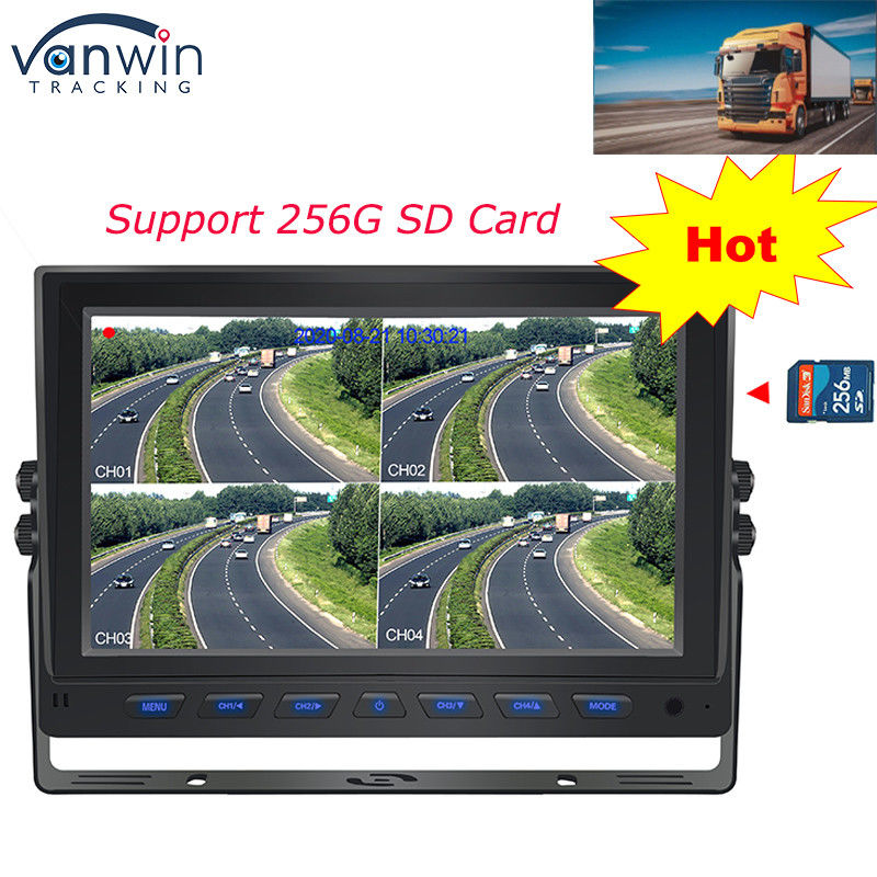 7 Inch Realtime GPS 4G AHD 4CH Monitor TFT Car Monitor Display for Car Bus Truck